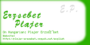 erzsebet plajer business card